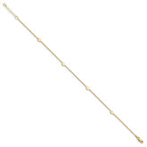 14K Polished  w/1in ext. Anklet